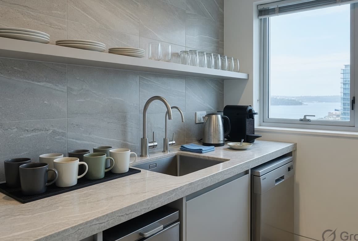 A presented workplace tea point