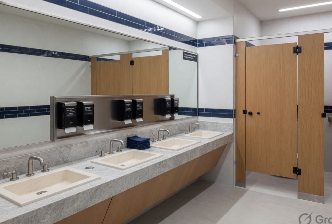 A premium commercial washroom